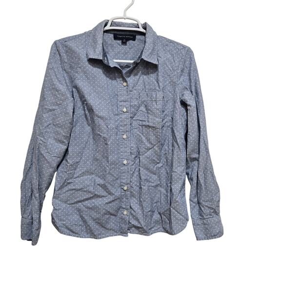 Tommy Hilfiger Polka Dot Button Down Shirt S - Picture 1 of 7